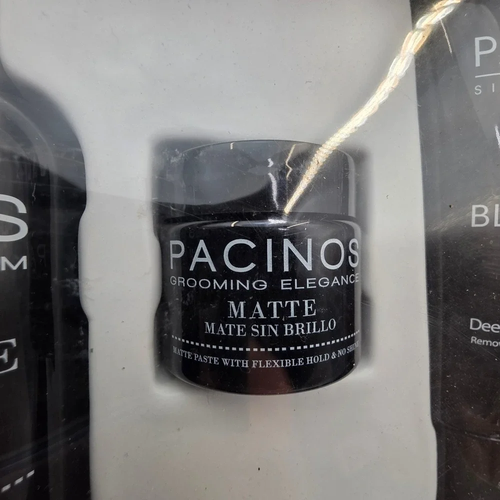 Pacinos Signature Line 3pc Set Beard Face Scrub Matte Paste Mask Grooming N4